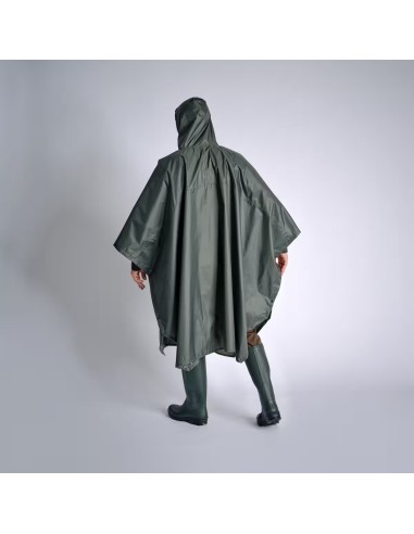 Poncho Chubasquero Lluvia Solognac 500 Adulto Capa Impermeable Verde Larga
