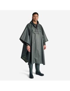 Poncho Chubasquero Lluvia Solognac 500 Adulto Capa Impermeable Verde Larga