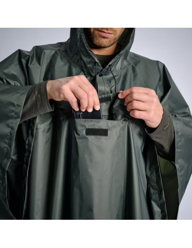 Poncho Chubasquero Lluvia Solognac 500 Adulto Capa Impermeable Verde Larga
