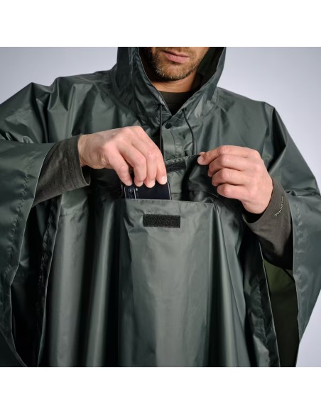Poncho Chubasquero Lluvia Solognac 500 Adulto Capa Impermeable Verde Larga