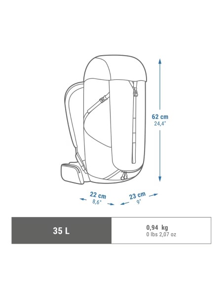 Mochila de Montaña y Trekking 35 L MH100